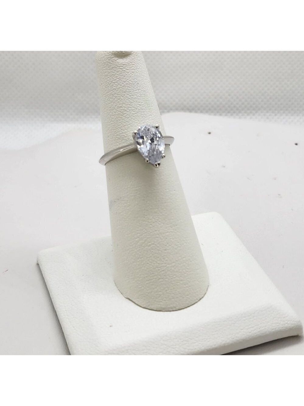 Brand New Sterling Silver 925 Tear Drop Gemstone Ring